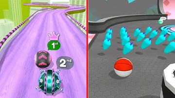 Going Ball vs Rolling ball Sky Escape ,walkthrough gameplay , IOS Android Ball Colour Run New Update