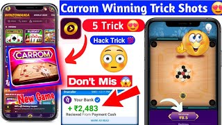 Carrom Money 🤑 Earning Game !! carrom Shots Trick! Carrom khel kar paisa kamao ! winzo Carrom! winzo