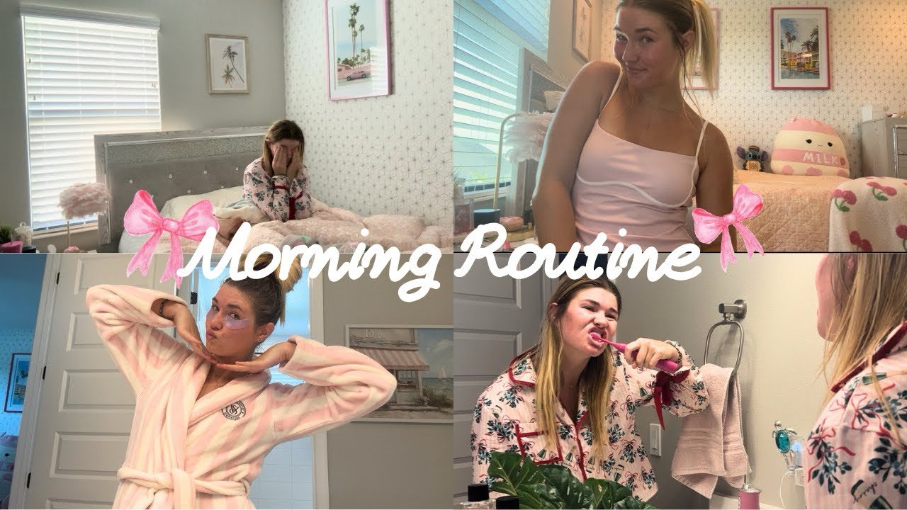 Realistic Morning Routine!🩷 - YouTube