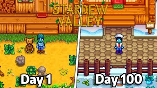 I Survived MY FIRST 100 Days of Stardew Valley...