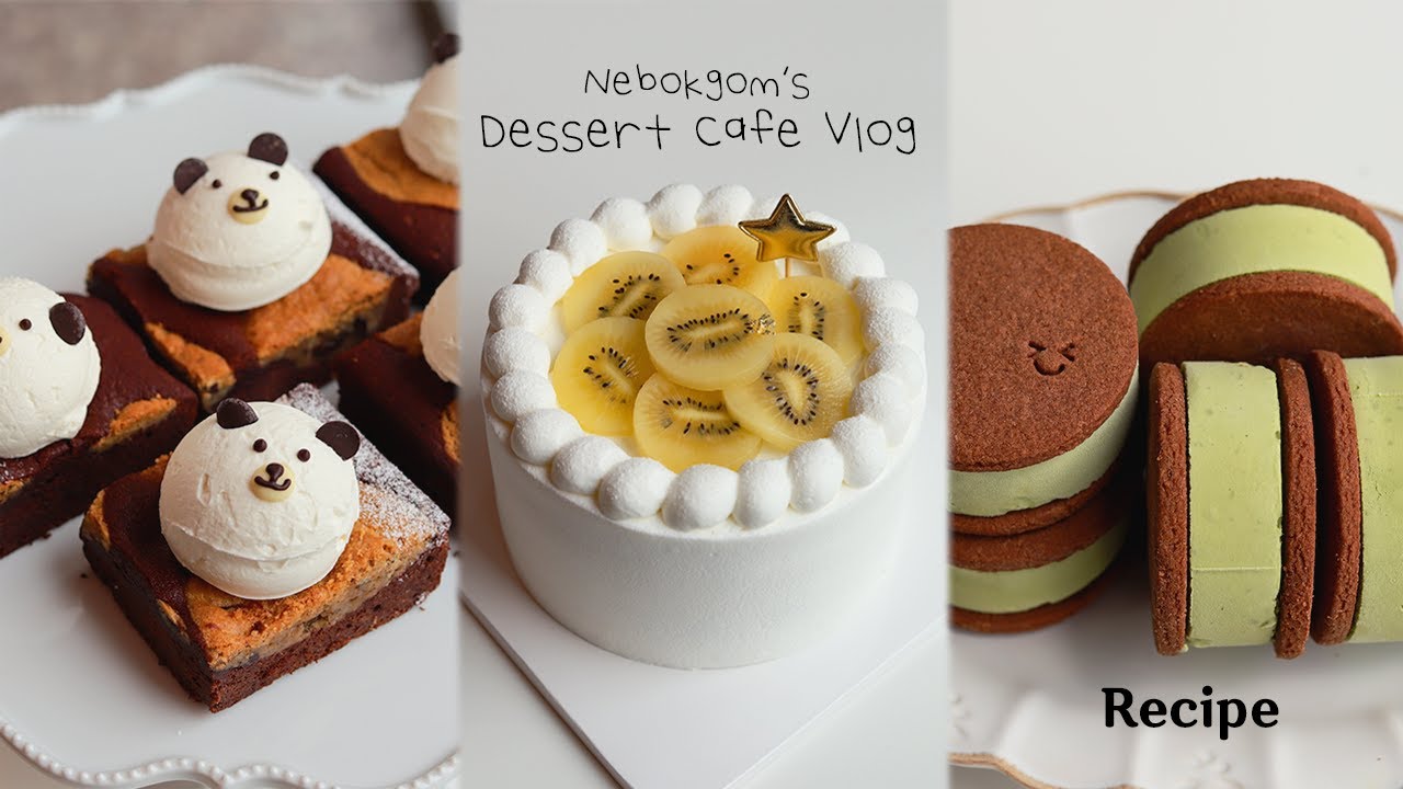 서서히 스며드는 힐링 카페 브이로그 | 🍦🍵말차 아이스크림 샌드 만들어 보세요