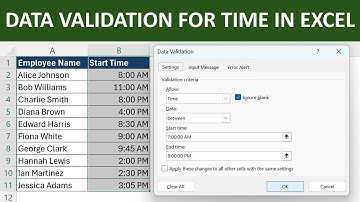How to Use Data Validation for Time in Excel – Prevent Invalid Entries!