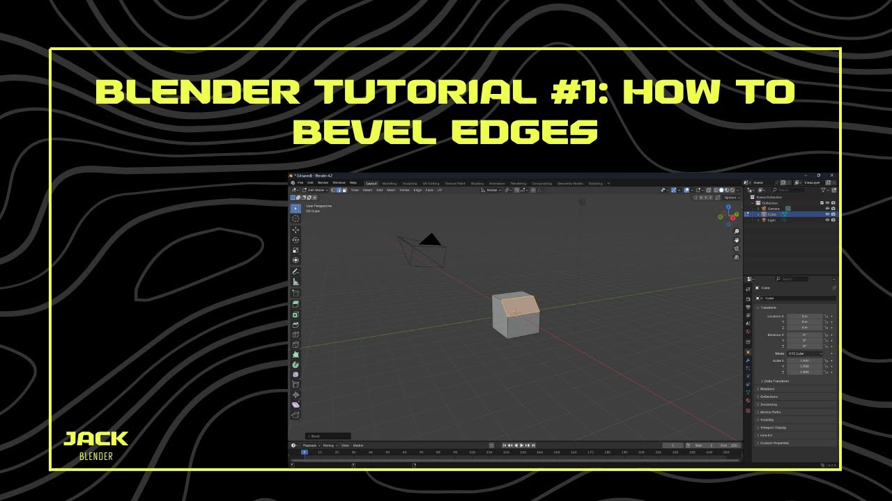 How To Bevel Edges Blender - Blender Tutorial - YouTube