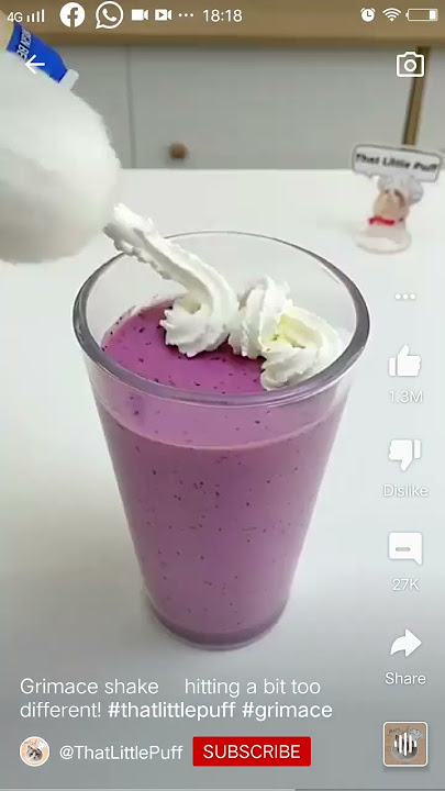 grimace shake    hitting a bit too different #thatlittlepuff #grimace #shorts carly