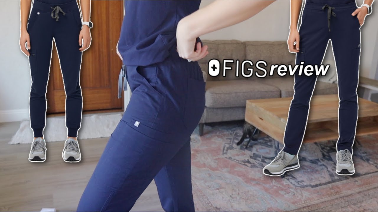 FIGS SCRUB PANTS *TRY ON*  comparing the zamora joggers vs yola skinny scrub  pants 