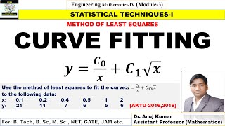 Curve Fitting | Method of Least Squares| Curve Fitting of 𝒚=𝑪𝟎/𝒙+ 𝑪𝟏 √𝒙 | Principle of least squares