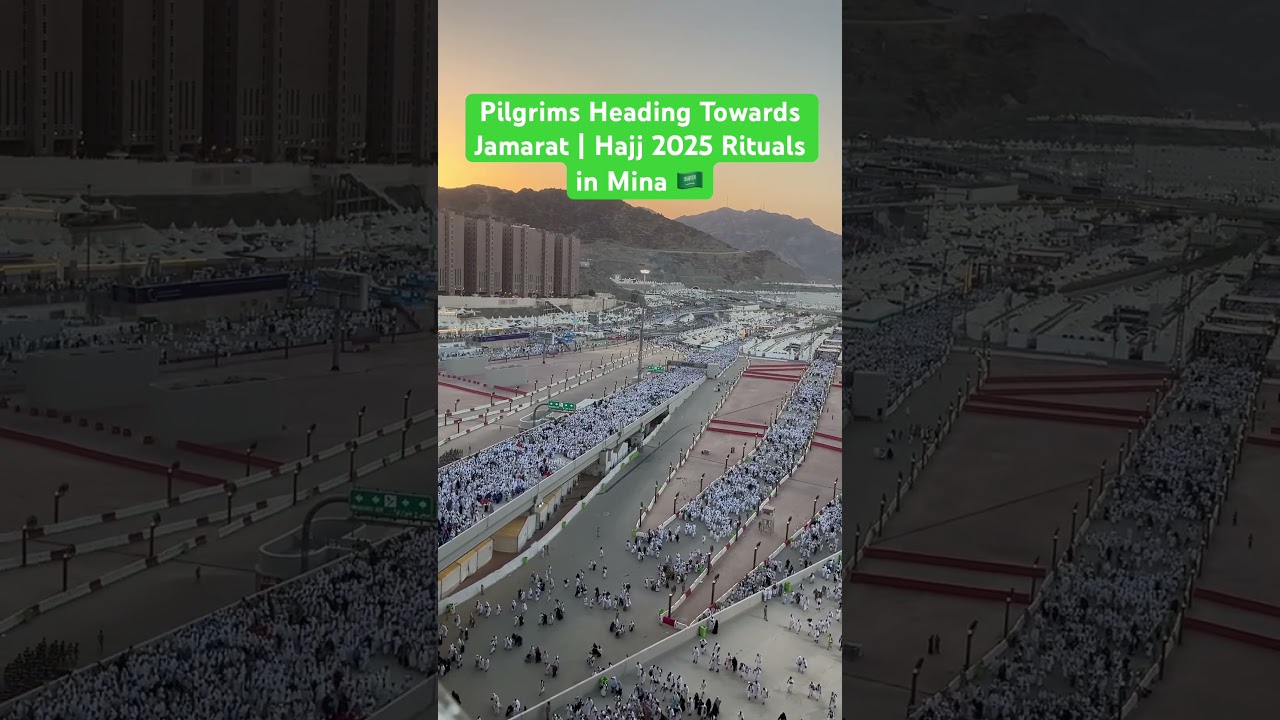 Pilgrims Heading Towards Jamarat | Hajj 2025 Rituals in Mina 🇸🇦 