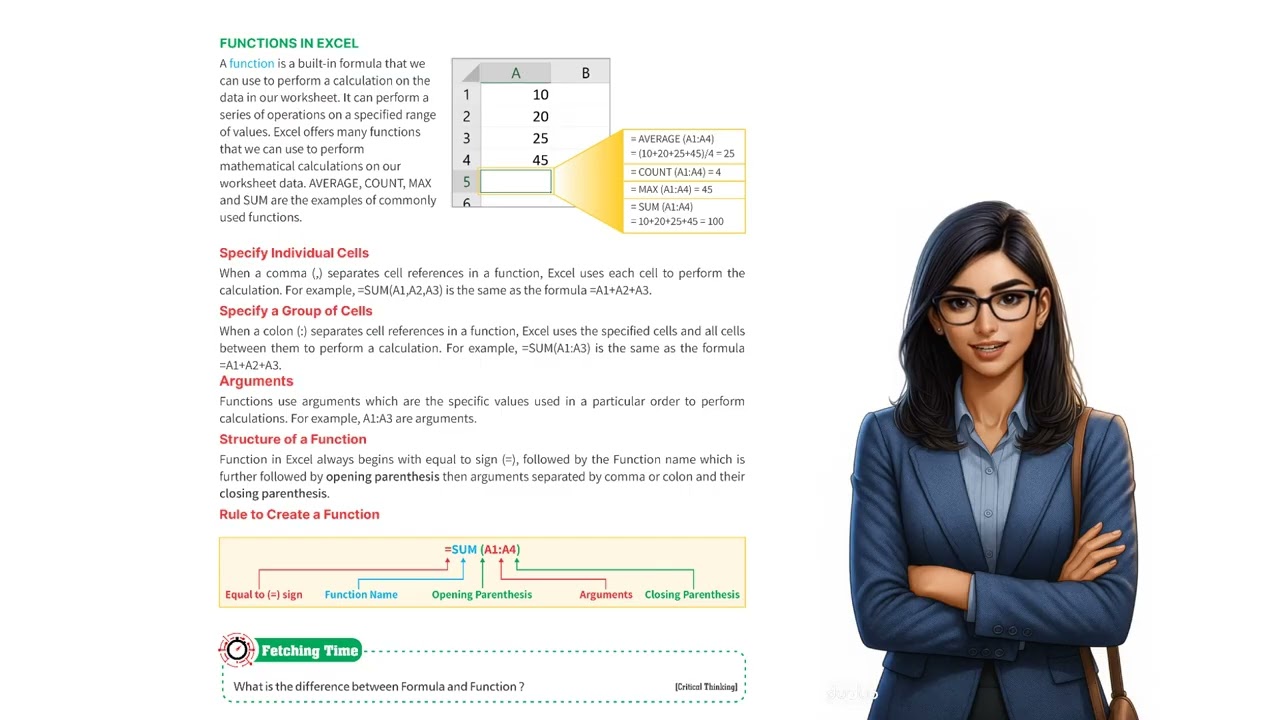Computer 7 Chapter 2 Excel 2016-Functions & Charts | learning kids video | Future Star