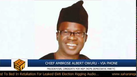 #NigeriaDecides: Ambrose Albert, Presidential Cand...