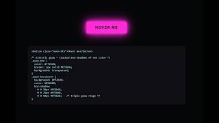 This Neon Glow Button Is 3 Lines of CSS