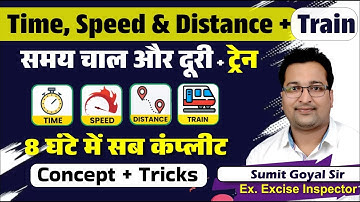 TIME, SPEED AND DIRECTION + Train  | एक 8 Hrs की क्‍लास में सब खतम | Sumit Goyal Sir Math