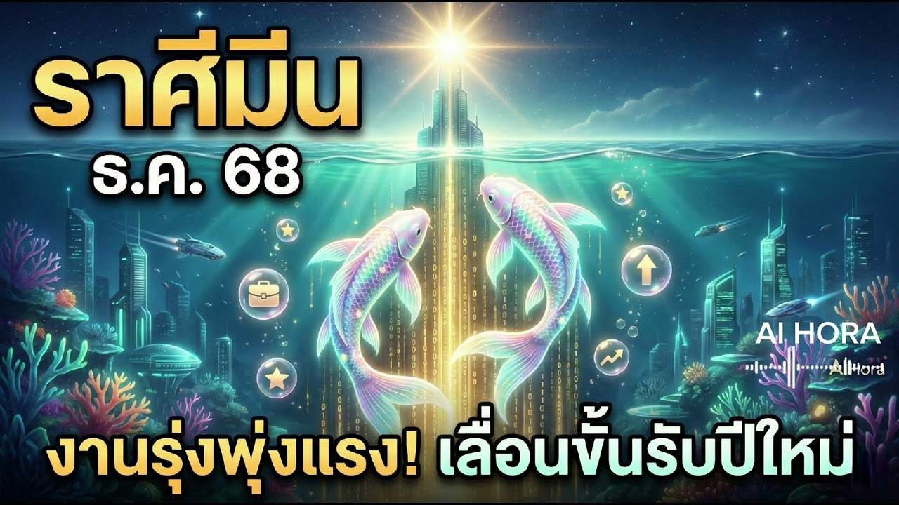 ราศีมีน ธ.ค. 68 | งานรุ่งพุ่งแรง! เลื่อนขั้น-รับตำแหน่งใหม่ ส่งท้ายปี | AI Hora