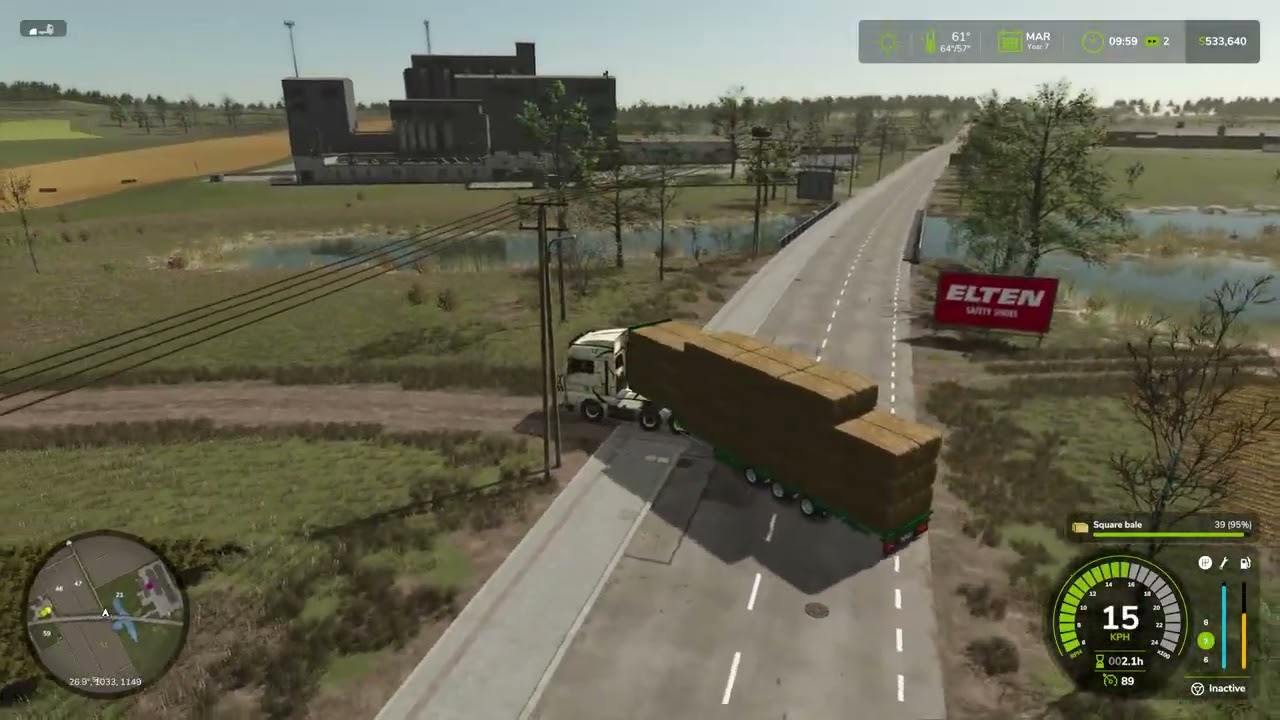 Today we are loading bales, and selling to the animal sell point.