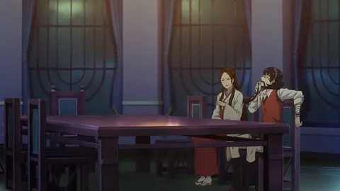 Why does Yuriko have her eyes closed?