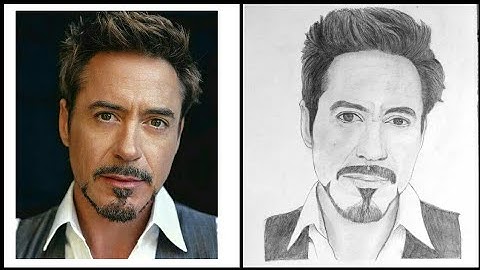 Robert Downey Jr - Tony Stark ( Iron Man ) drawing sketch tutorial | Part - 2