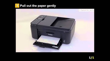 PIXMA MX492: Removing a jammed paper: from the paper output slot