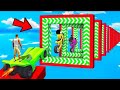 SHINCHAN AND FRANKLIN WENT INTO THE ZIGZAG STAIR ROAD PARKOUR CHALLENGE GTA 5