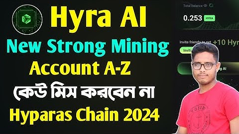 Hyra AI New Mining Strong Blockchain😯 Hyra Mining Account Create।। Don