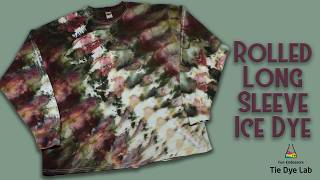 Tie Dye Designs:  Rolled Ice Dye Shirt (Long Sleeve)