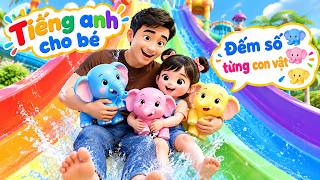 Ba Và Bé Học Đếm Số Tiếng Anh Tại Công Viên Nước | Tiếng Anh 5 Phút