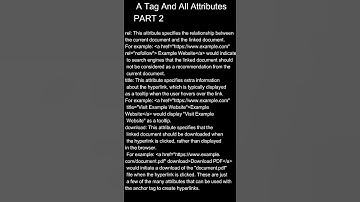 5 Anchor Tag and all attributes part 2  #codingtips #coding #shorts #programming #html