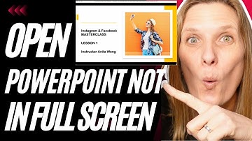 How to run a PowerPoint presentation in a resizeable window and not full screen