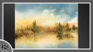 WATERCOLOR landscape painting - Limited Palette Series - 301