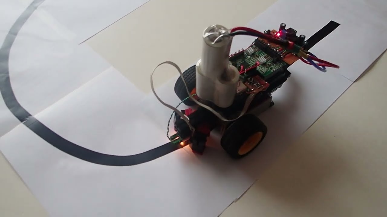 Raspberry Gertbot fischertechnik photo resistor line follow phyton