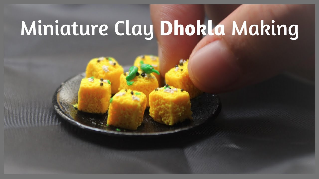How to Make Miniature Dhokla with Air Dry Clay — Step-by-Step Tutorial|DIY