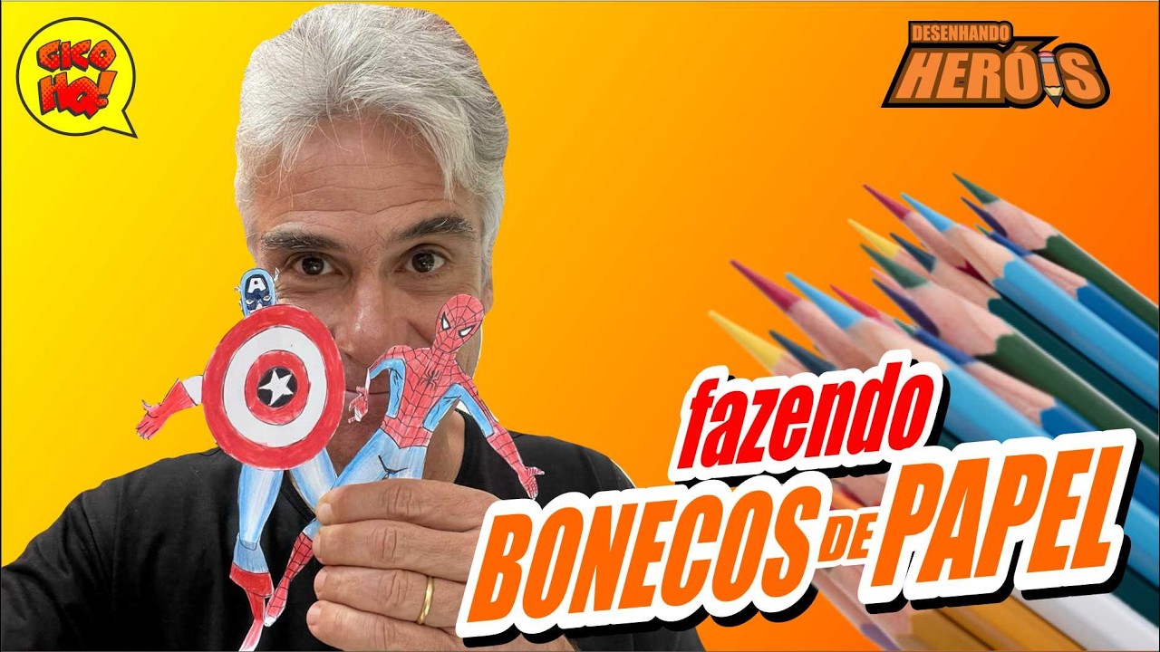 FAZENDO BONECOS DE PAPEL (para brincar ou enfeitar)