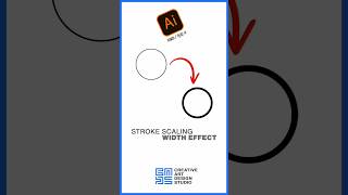 Stroke scaling width effect illustrator #shorts #youtubeshorts #illustratorhindi
