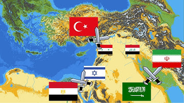 Middle East Countries War - WorldBox Timelapse