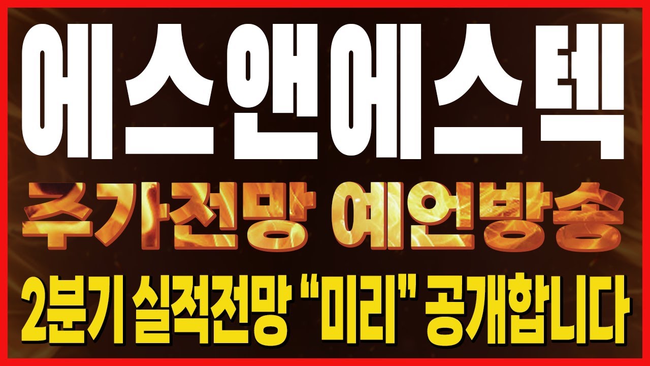 에스앤에스텍 주가전망. 