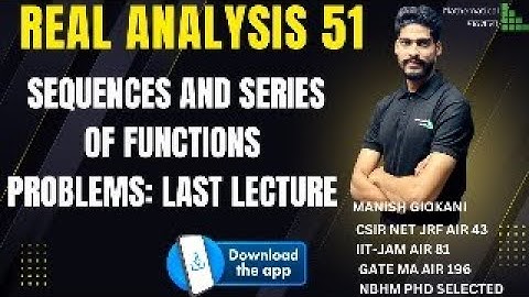 REAL ANALYSIS 51 | PROBLEM_SEQUENCES AND SERIES OF FUNCTIONS #tifr #nbhmphd  #csirnetmathsonline