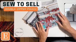 Sew to Sell | DIY Double pocket zipper pouch, beginner friendly + washable, ETSY farmers market