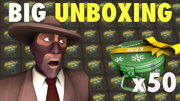 Unboxing 50 SMISSMAS 2024 CASES!! [TF2]