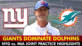 🚨Giants vs. Dolphins FIGHT At Joint Practice + Giants DOMINATE Miami Dolphins | NY Giants News