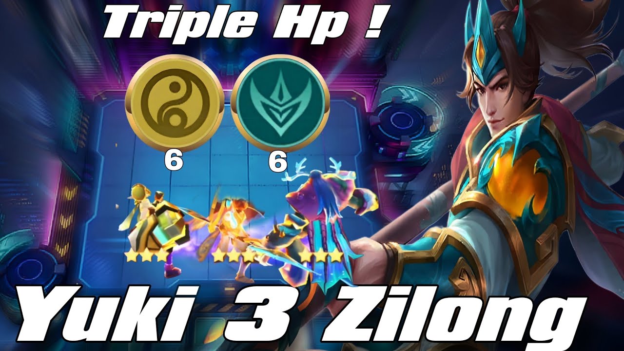 YUKI 3 ZILONG CADIA FULL STACKS + SHIELD !! MLBB MAGIC CHESS BEST SYNERGY COMBO 2024