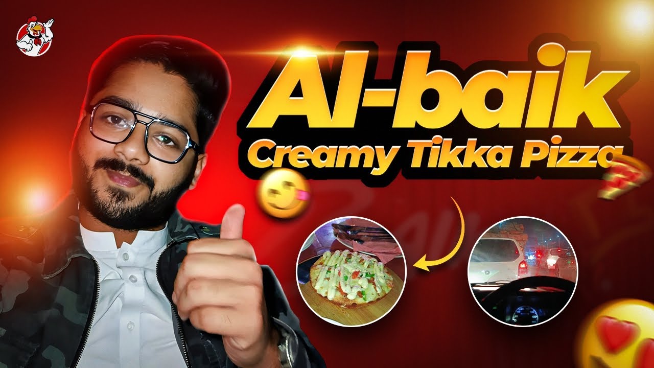 Al-baik ka creamy tikka pizza khaya😋 | stucked in Mirpur khas traffic ⛔🚦 #youtube #vlog #vlogs #yt 