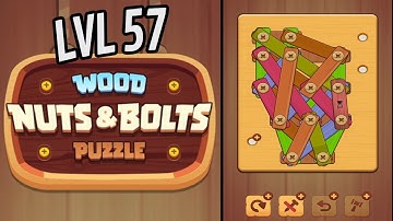 🏅 WOOD NUTS & BOLTS PUZZLE 🤪 Level 57 🧩 Gameplay Walkthrough