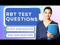 RBT Test Questions And Answers -  Mock Exam Study Guide (35 Must Know Questions)