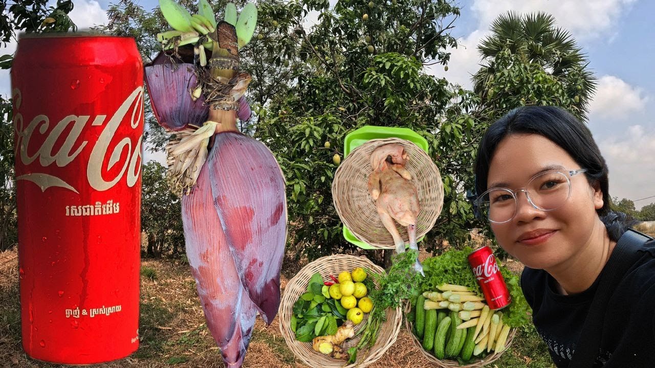 Countryside Cooking | Coca-Cola Roasted Chicken & Banana Blossom