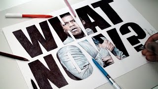 Kevin Hart Pen Drawing - WHAT NOW - DeMoose Art