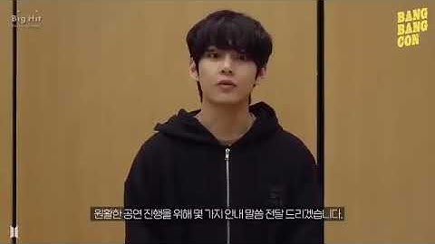 BTS #BANGBANGCON D1 INTERMISSION (TAEHYUNG VER.) (TRANS 👇👇)