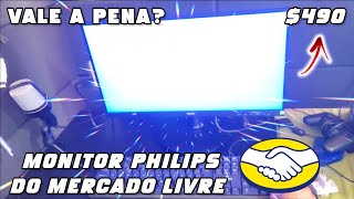 CHEGOU!!! Monitor 21,5 221 v8 Philips do mercado livre (UNBOXING)