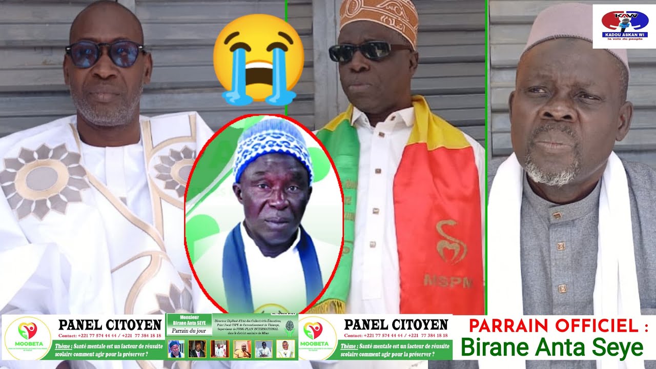 BIRANE ANTA SEYE, PARRAIN DU PANEL CITOYEN SOUS LE THÈME DE LA SANTÉ MENTAL