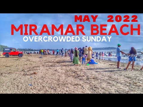 Miramar Beach  May 2022  Goa Vlog  Goa Crowded Beach