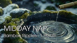 MIDDAY NAP ❄️ Winter Tsukubai Ripples • 1 Hour Soft Water Drip