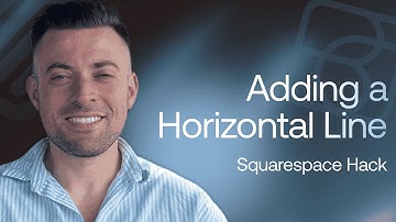 Add a Horizontal Line in Squarespace