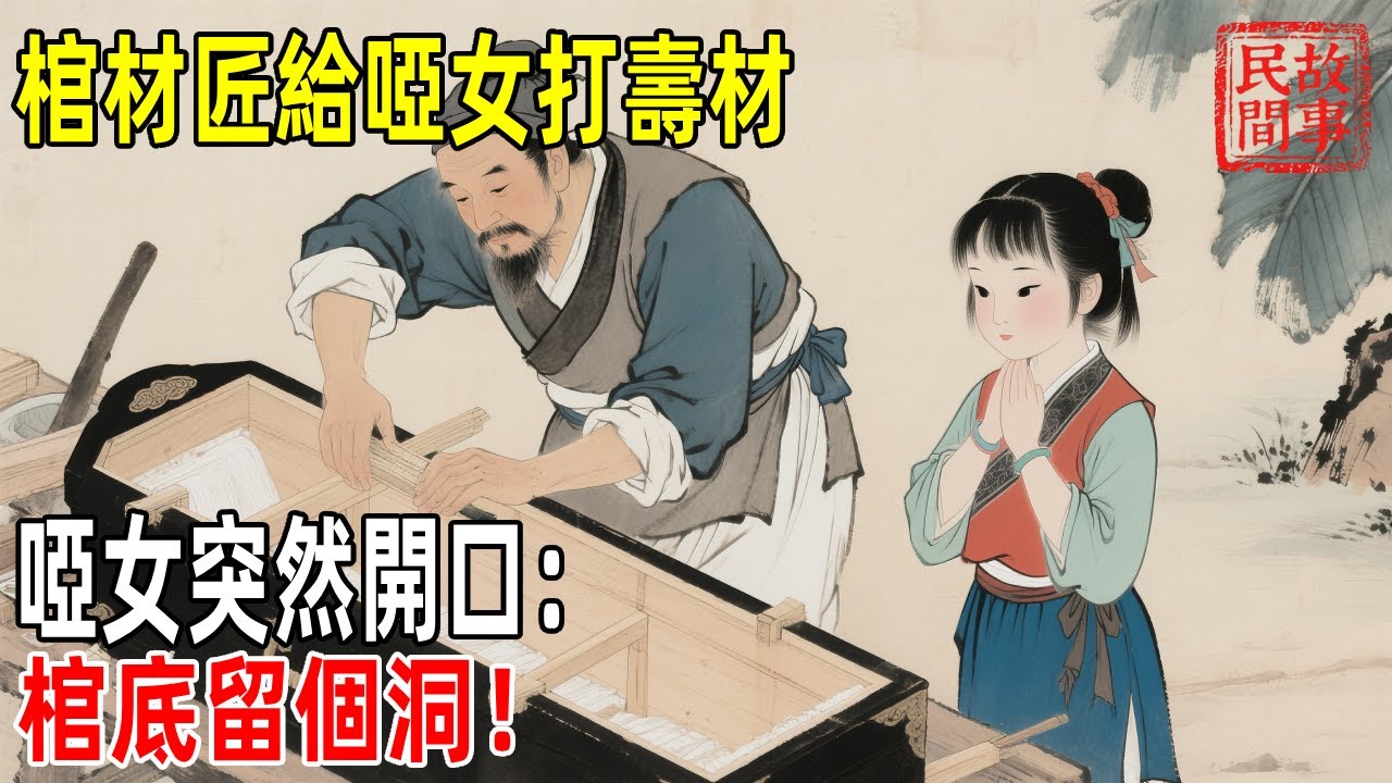 棺材匠給啞女打壽材，啞女突然開口：棺底留個洞！【巷陌故事會】#故事#民间故事#故事会#民間故事#故事會#温馨故事#民间传统故事